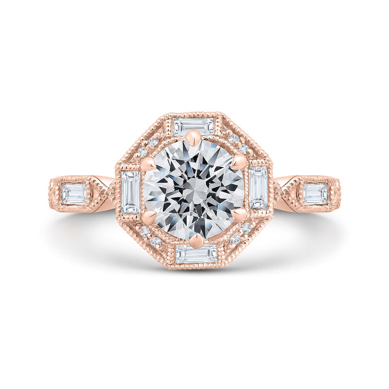 Bella Ponte Engagement Ring Setting, 14K Rose Gold image number 3