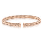 Rose Gold Toscano Woven Cuff Bracelet 14K