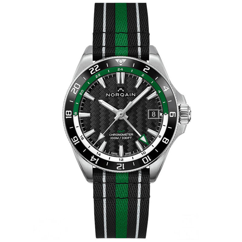 Norqain Adventure NEVEREST GMT Green NATO Rubber Watch, 41mm image number 0