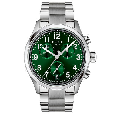 TISSOT Chrono L Green Dial Watch, 42mm