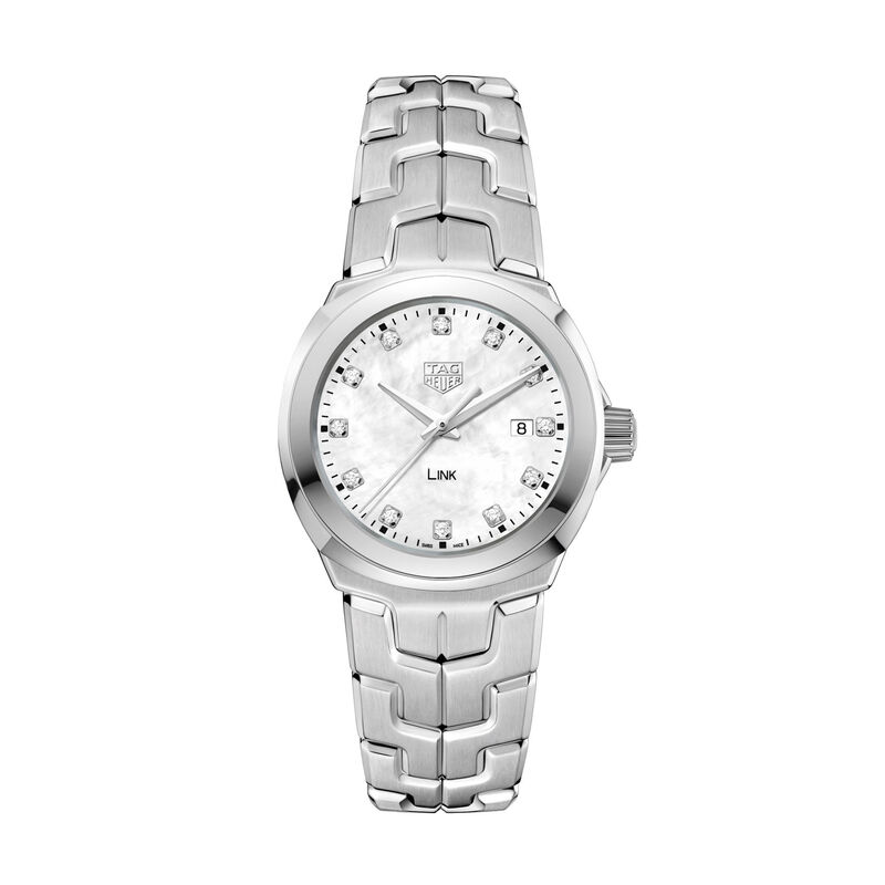 TAG Heuer Link Quartz Ladies Mother of Pearl Steel Watch, 32mm image number 0