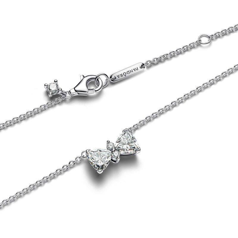 Pandora Sparkling Bow Necklace image number 2