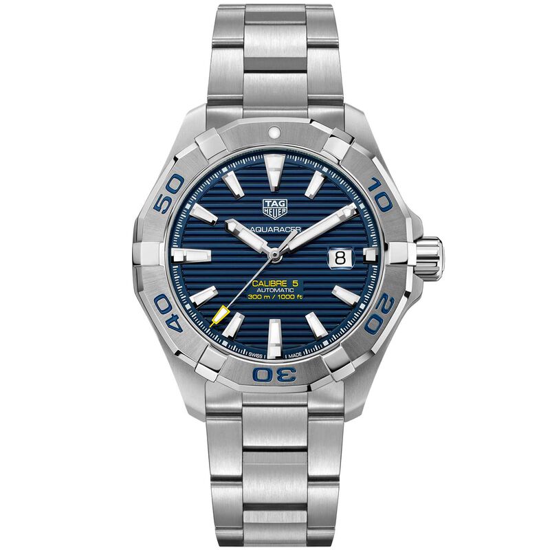 TAG Heuer Aquaracer Calibre 5 Automatic Mens Blue Steel Watch image number 0