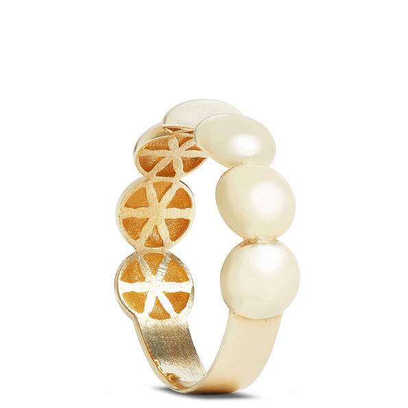 Toscano Beaded Ring, 14K Yellow Gold Size 7