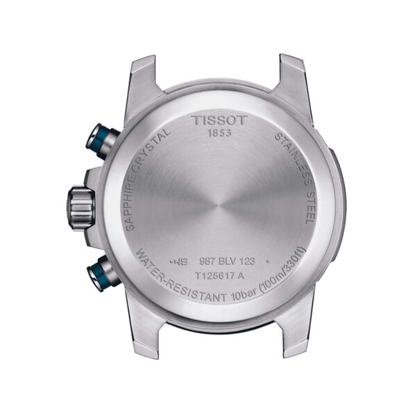 Tissot Supersport Chrono Watch Steel Case Blue Dial, 45.5mm
