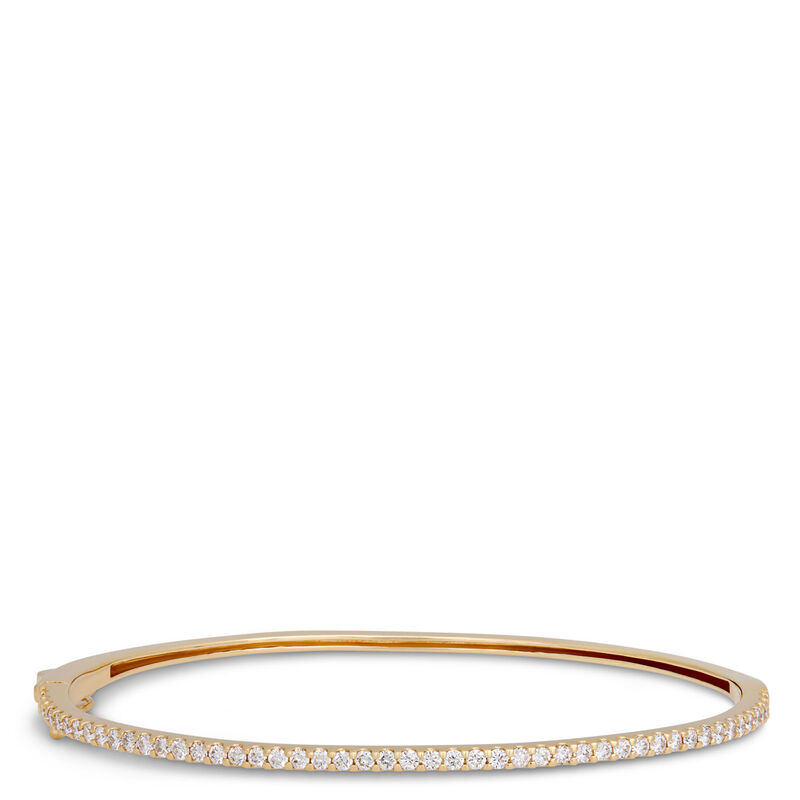 Round Diamond Bangle, 14K Yellow Gold image number 0