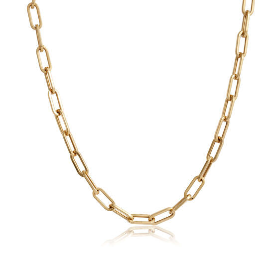 Toscano Paperclip Chain Necklace 14K, 18"