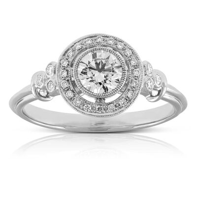 Bezel Set Diamond Ring 14K