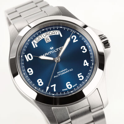 Hamilton Khaki Field King Day-Date Blue Dial Watch, 40mm