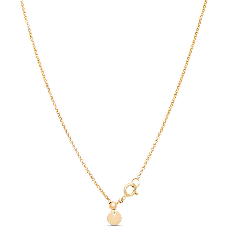 Classic Round Rainbow Sapphire Clusters Necklace, 14K Yellow Gold image number 3