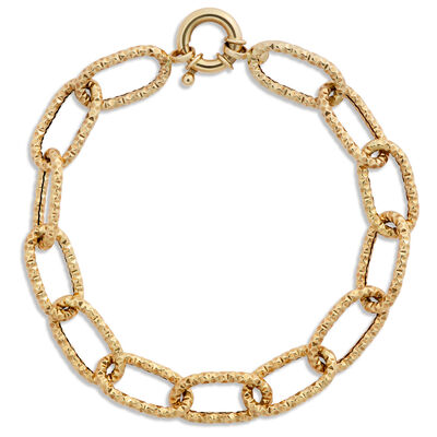 Toscano 7.5-Inch Oval Link Bracelet, 14K Yellow Gold