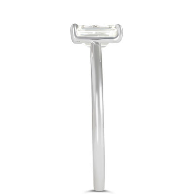 Bella Ponte Oval Shape Diamond Engagement Ring, 14K White Gold