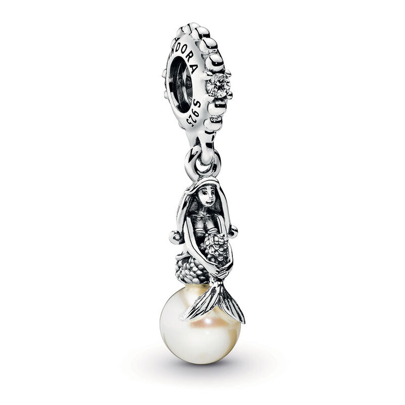 Pandora Disney Luminous Ariel Pearl & CZ Dangle Charm image number 1