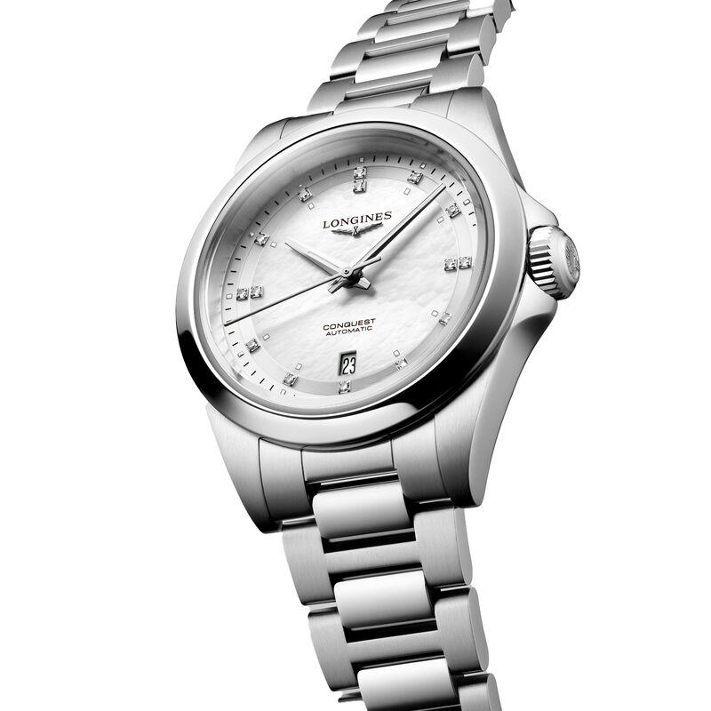 Longines Conquest Mother of Pearl Dial Watch, 30mm image number 1