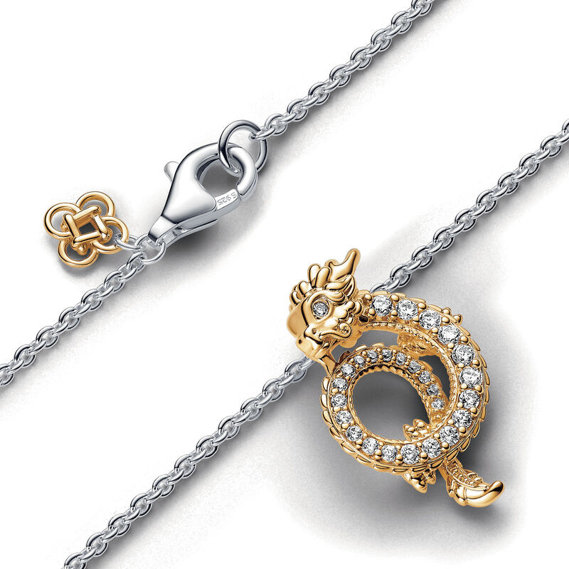 Pandora Two-tone Chinese Year of the Dragon Collier Necklace image number 2