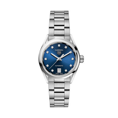 TAG Heuer Carrera Calibre 9 Auto Blue Steel Watch, 29mm