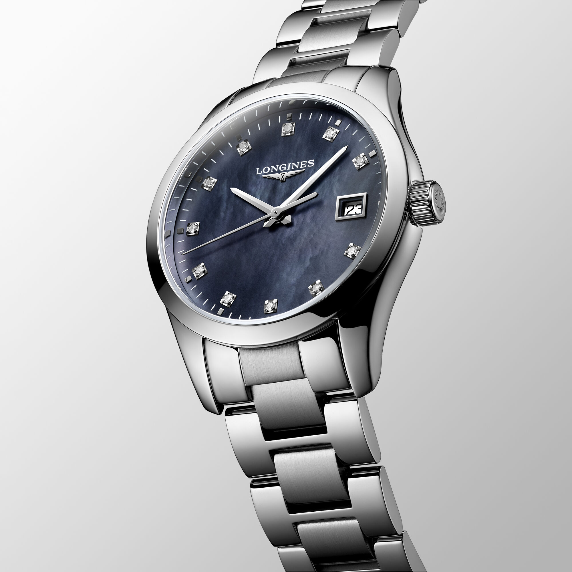 Longines Conquest Classic Black Mother-of-Pearl Dial, 34mm