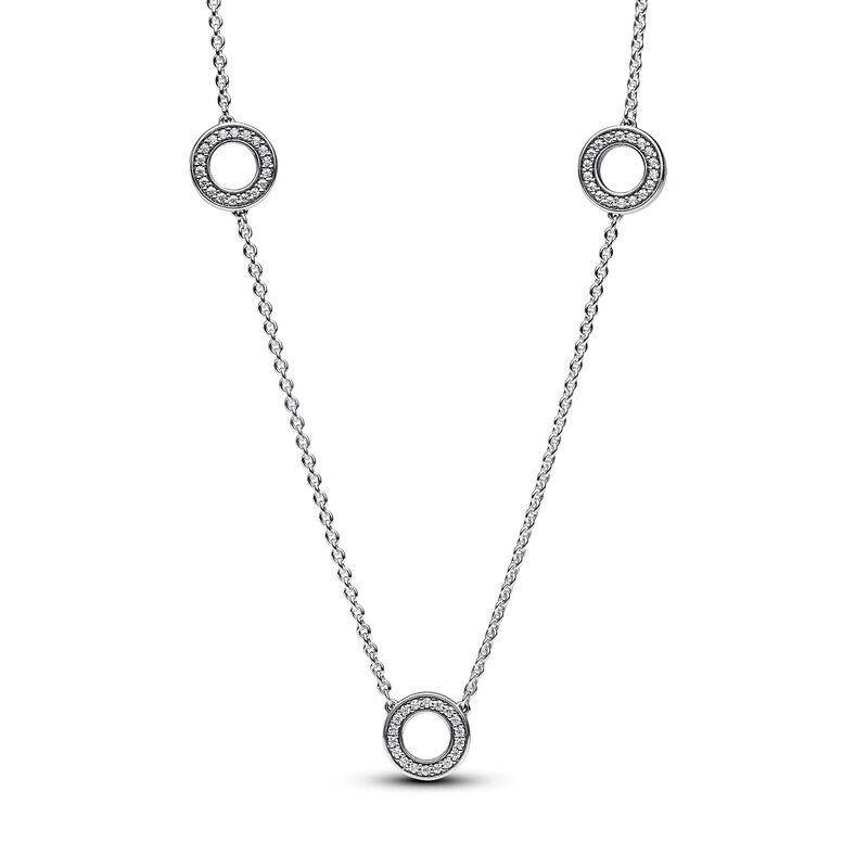Pandora Pavé Circles Chain Necklace image number 0