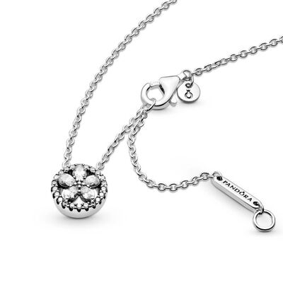 Pandora Sparkling Snowflake Collier CZ Necklace