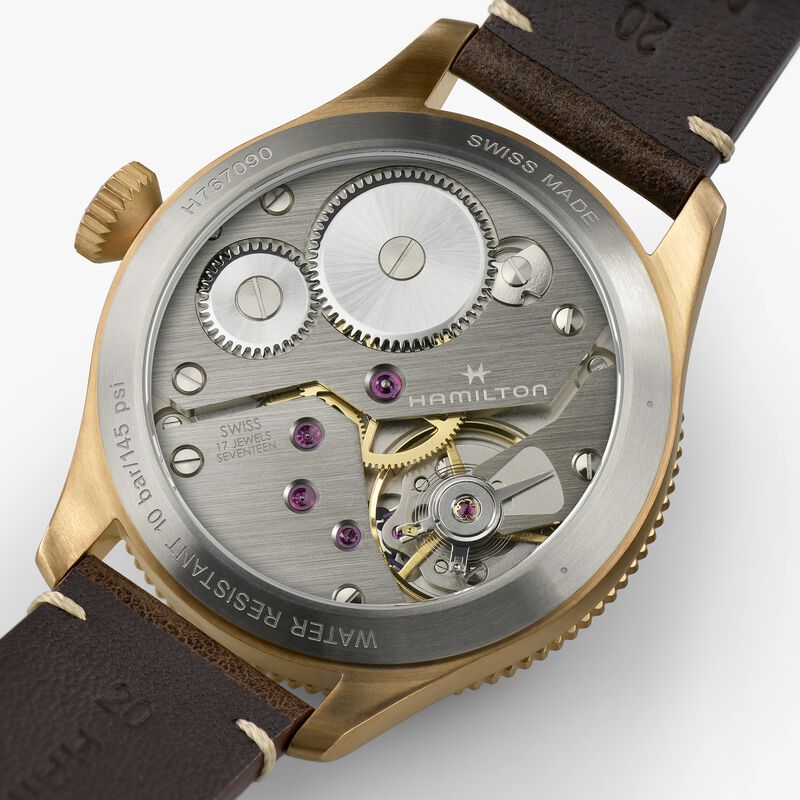 Hamilton Khaki Aviation Pilot Pioneer Mechanical Bronze White Dial Watch, 43mm image number 3