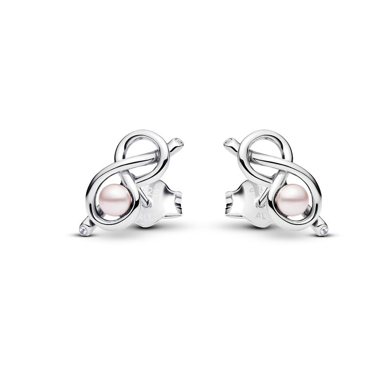 Pandora Infinity Knot Stud Earrings image number 0