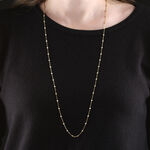 Moon Cut Oval Bead Station Necklace 14K, 34"