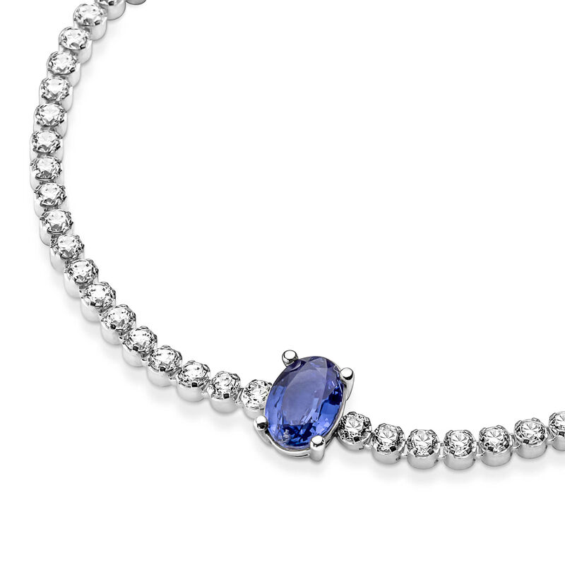 Pandora Sparkling Blue Crystal Pavé CZ Tennis Bracelet image number 2