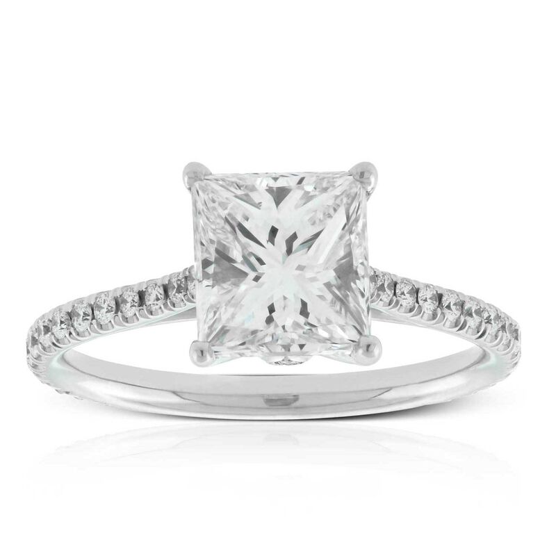 Princess Cut Solitaire Ring 18K, 2.14 ct. Center image number 0