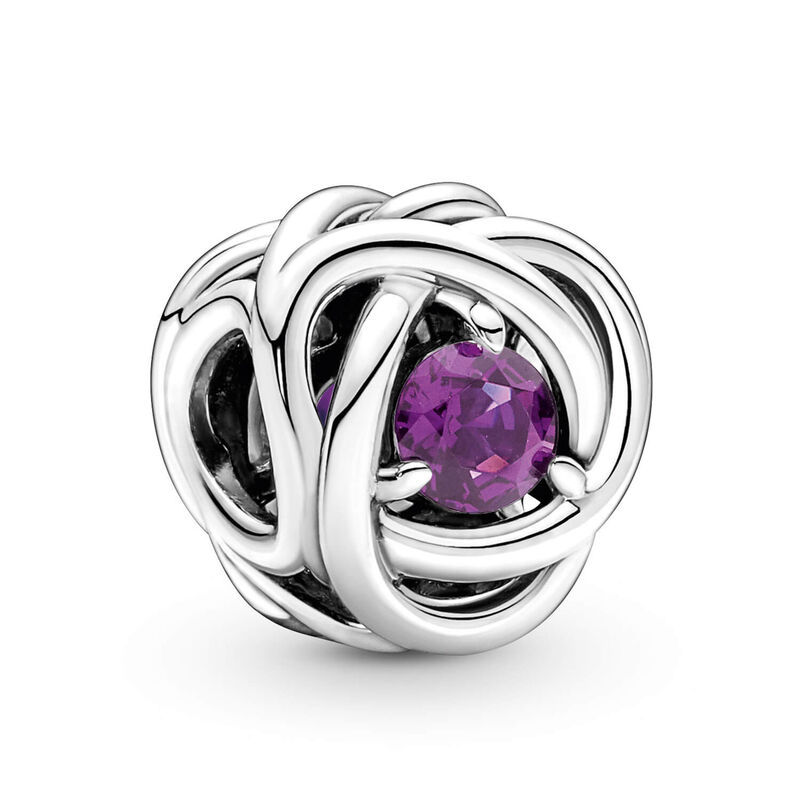Pandora Purple Crystal Eternity Circle Charm image number 1