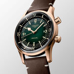 Longines Legend Diver Green Bronze Leather Automatic Watch, 42mm