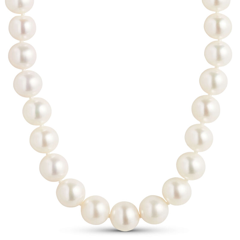 22 Inch Cultured Pearl Necklace, Sterling Silver Clasp image number 0