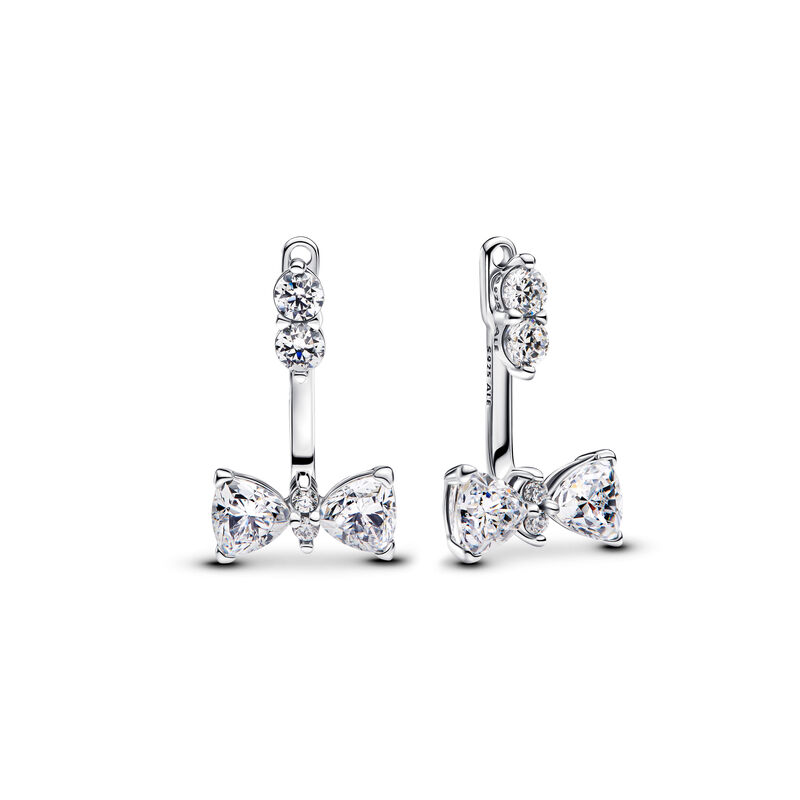 Pandora Sparkling Bow Drop Earrings image number 0
