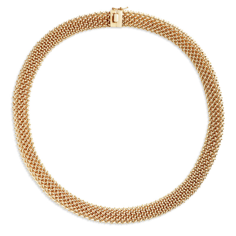 Toscano Mesh Link Necklace in 14K Yellow Gold image number 0