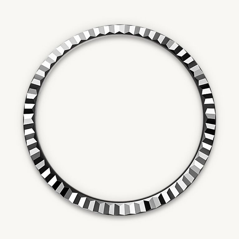 rolex land-dweller in white rolesor - combination of oystersteel and white gold, m127234-0001 - fluted bezel - ben bridge