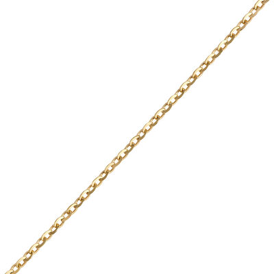 Toscano Double Paperclip Pendant Necklace with Round Diamonds, 1/10 Total Carat Weight, 18K Yellow Gold