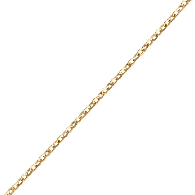 Toscano Double Paperclip Pendant Necklace with Round Diamonds, 1/10 Total Carat Weight, 18K Yellow Gold image number 1