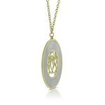 Toscano Mother of Pearl Rose Necklace 14K