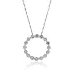 Ben Bridge Signature Diamond Circle Necklace 18K, 2 ctw.