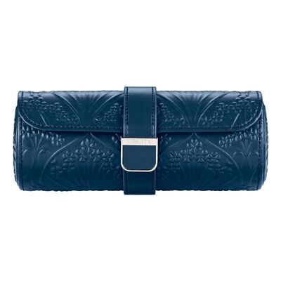 WOLF X LIBERTY All Over Ianthe Triple Watch Roll - Navy
