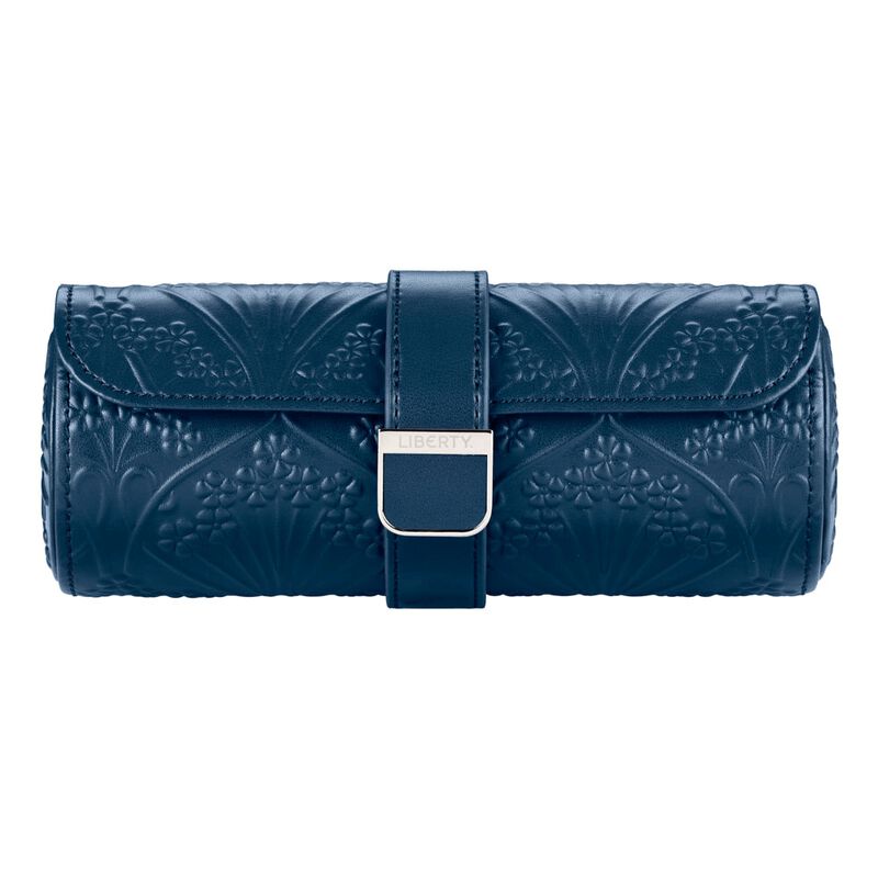 WOLF X LIBERTY All Over Ianthe Triple Watch Roll - Navy image number 1
