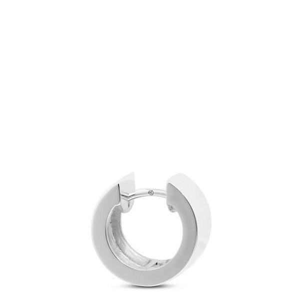 Lisa Bridge Hoop Earrings in Sterling Silver, 14mm