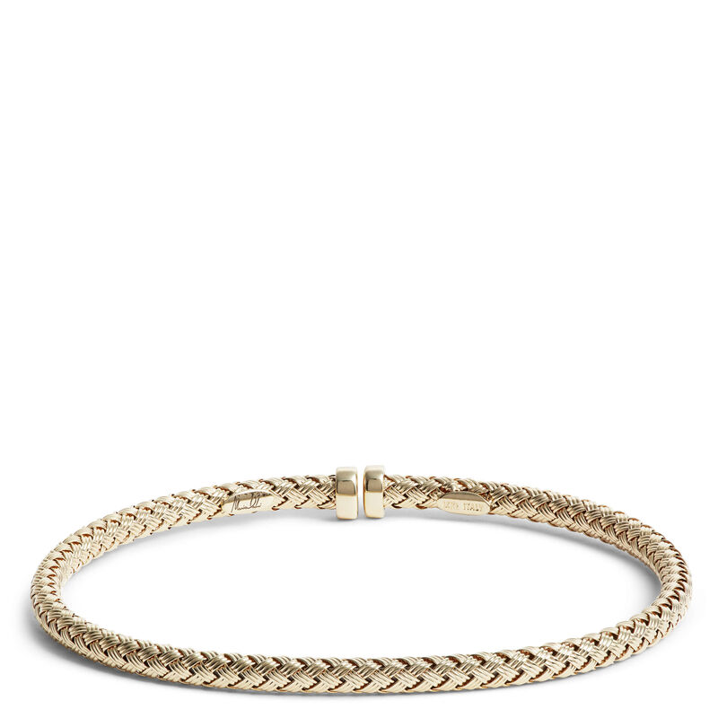 Toscano Woven Basket Half-Flat Cuff, 14K Yellow Gold image number 0