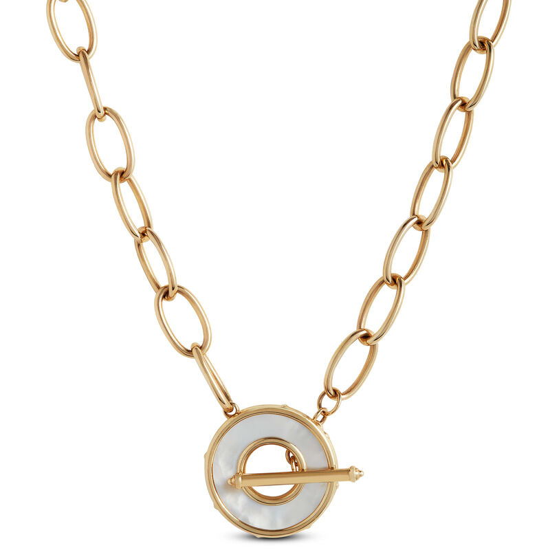 Toscano Oval Link Mop Toggle Gold Chain, 14K Yellow Gold image number 0