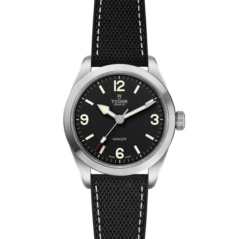 TUDOR Ranger Watch Black Dial Black Rubber Strap, 39mm image number 1