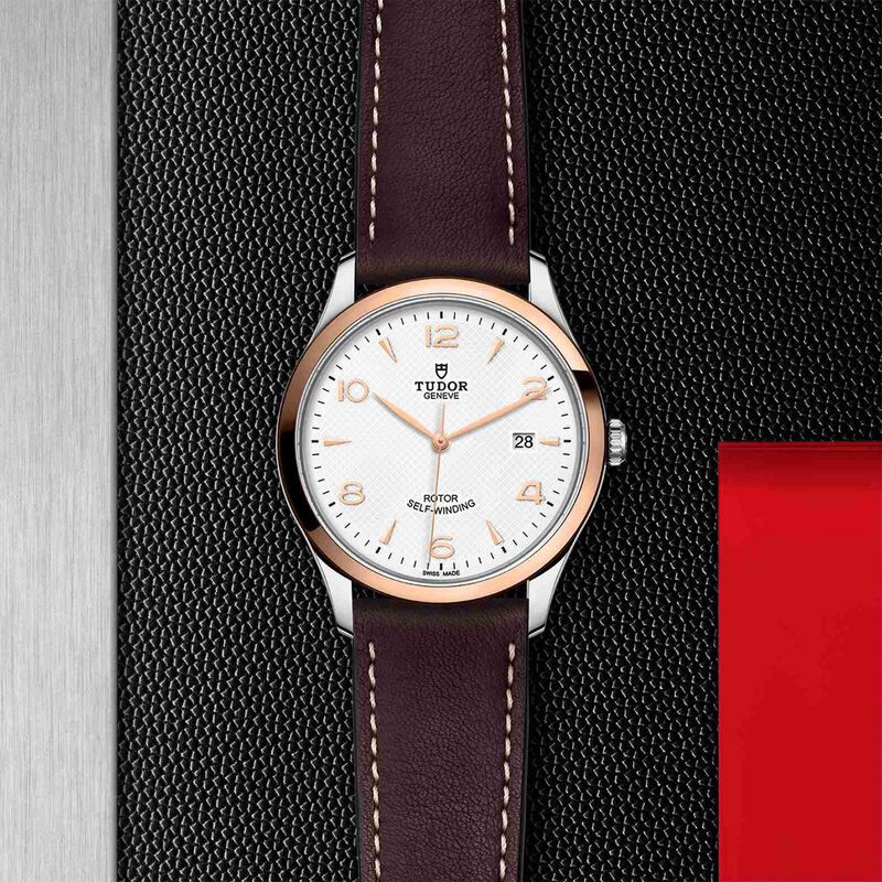 TUDOR 1926 Watch White Dial Brown Leather Strap, 41mm image number 4
