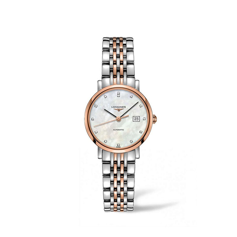 Longines Elegant Collection Watch Mother of Pearl Dial Steel Bracelet, 29mm image number 0