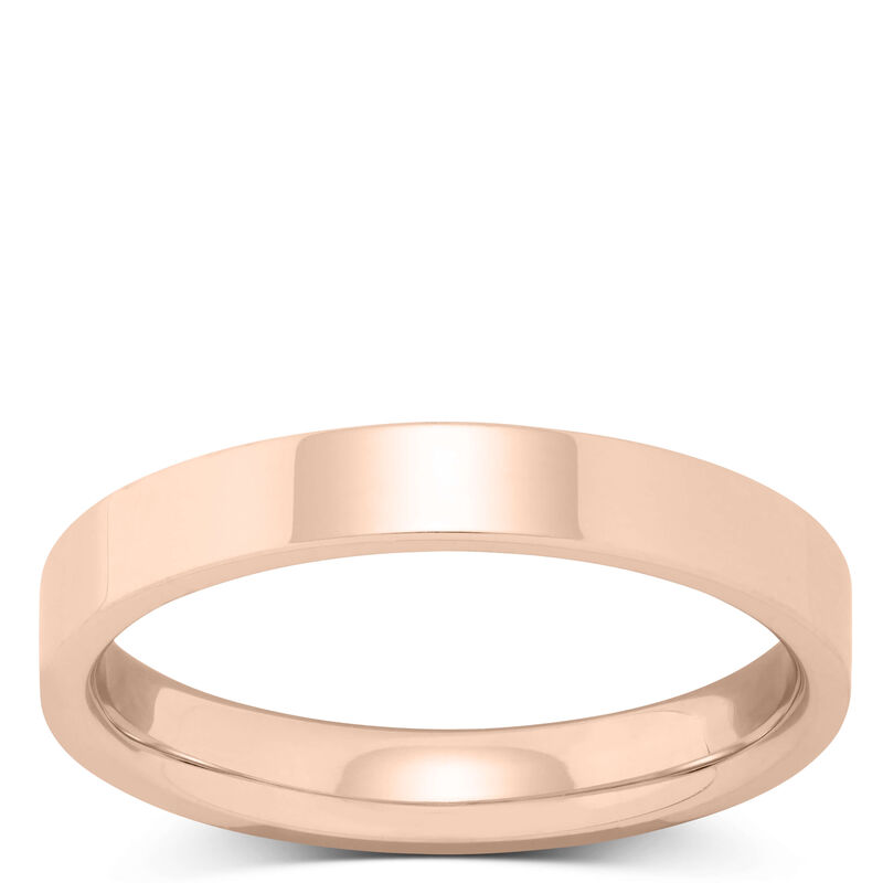 Rose Gold Polished Pipe Comfort Fit 3mm Band 14K image number 0