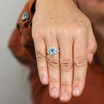Blue Topaz & Diamond Ring 14K