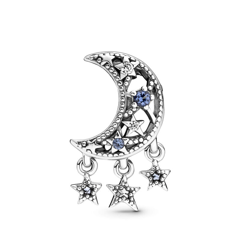 Pandora Star & Crescent Moon Crystal & CZ Charm image number 3