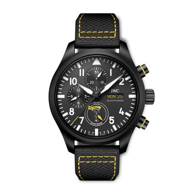 Pre-Owned IWC Pilot&rsquo;s Watch Chronograph Edition Royal Maces Black Dial Watch, 44.5mm